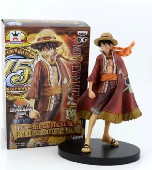 

17CM One Piece Monkey D Luffy Figure Grandline 15th Anniversary Model Toy Anime Collectible Toy for Kids