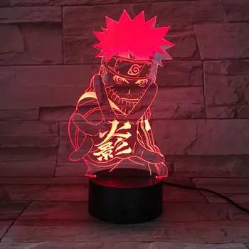 

Anime Uzumaki Naruto Nightlight Colorful Changing for Children Study Clock Base Table Lamp Friends Holiday Xmas Suprise Gift