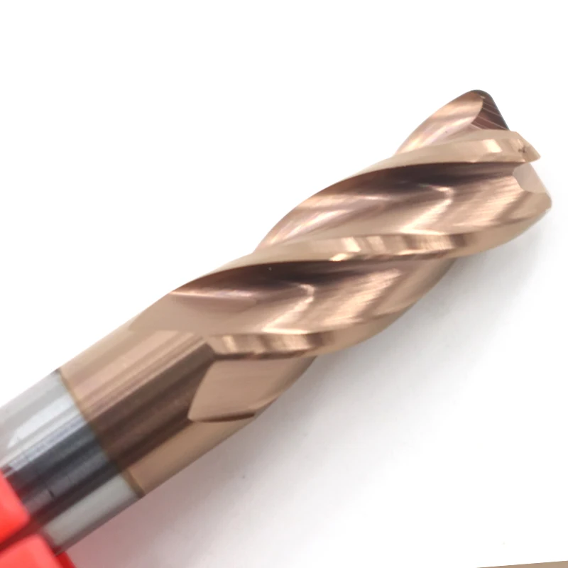 Концевая фреза из сплава HRC 55 4 мм R0.2 R0.3 R0.5 R1 канавки вольфрамовый кобальтовый