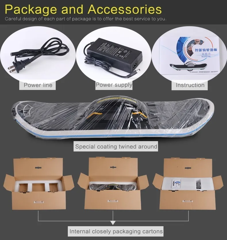 one wheel hoverboard electric skateboard self balancing scooter smart balance wheel 6.5 inch  (22)