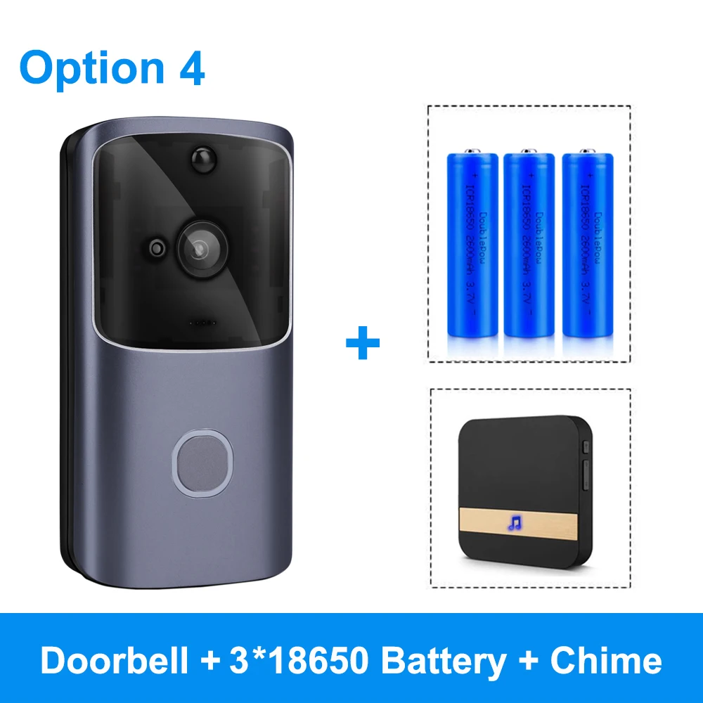 ZILNK Умный домашний дверной звонок wifi беспроводной видеодомофон дверной звонок камера монитор батарейный пульт дистанционного управления iOS Android - Цвет: Option 4