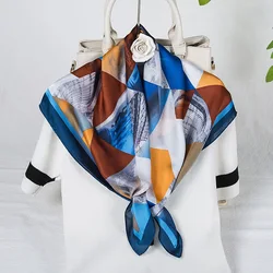 Summer Silk Scarf Women Luxury Head Scarves for Ladies Designer Headband Neck Scarfs Handkerchief Neckerchief Hair Band Bandana