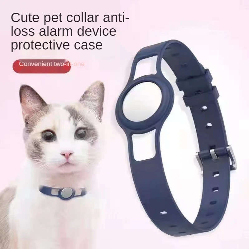 

For Apple Airtags Silicone Ring Band Pet Chain Positioning Tracker Anti-lost Device Protective Cover For Air tags Airtag