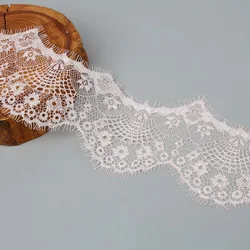 Vibrant Embroidered Lace Ribbon Fabric Trim for DIY Crafts - 42 Yards Total (Light pink)