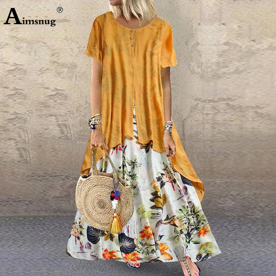 women's plus size long sundresses