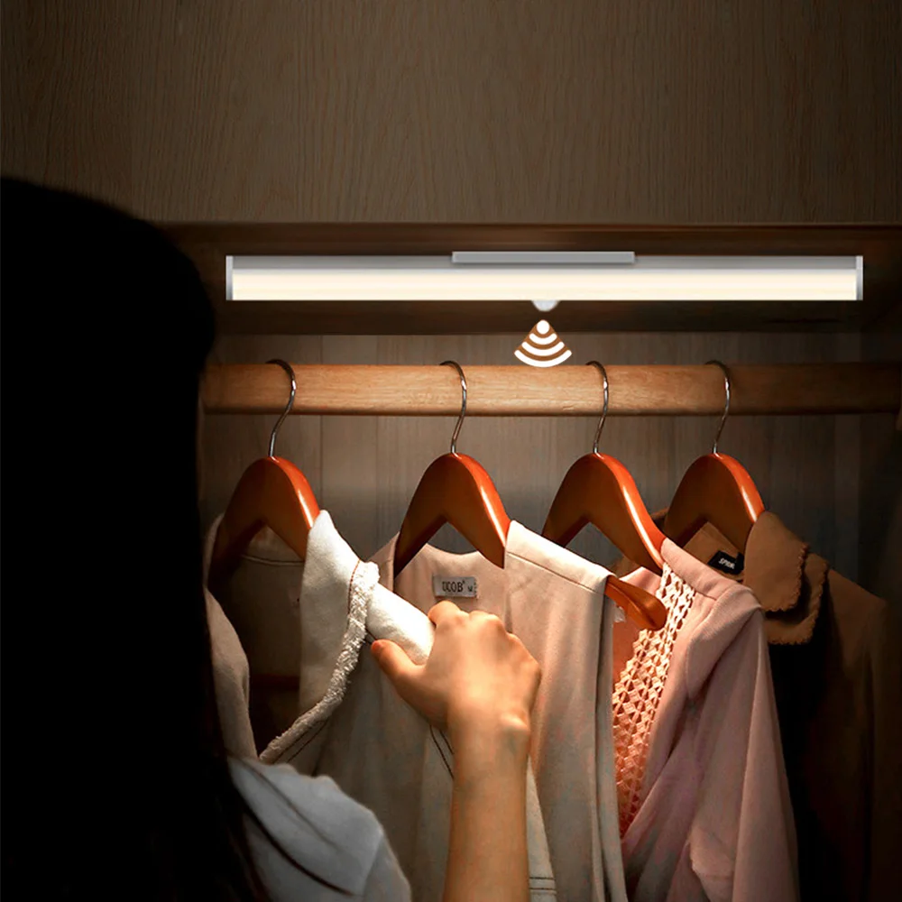 

3 Colors Light Smart LED Motion Sensor Night Light Human Body Induction for Home Bedroom Kitchen Cabinet Wardrobe Wall Lamp