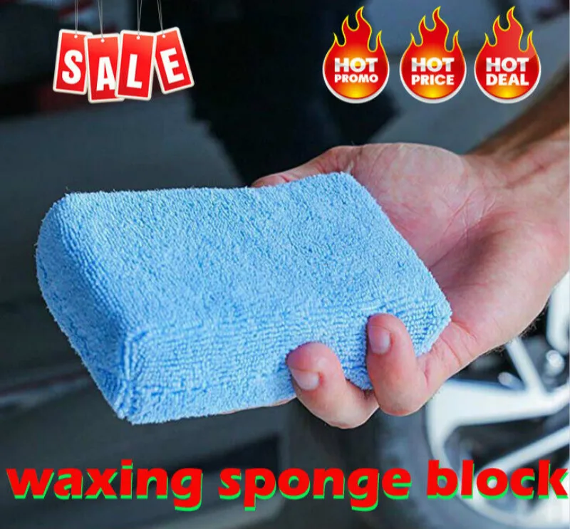 Car Washing Microfiber Foam Sponges Car Maintenance Waxing Sponge For