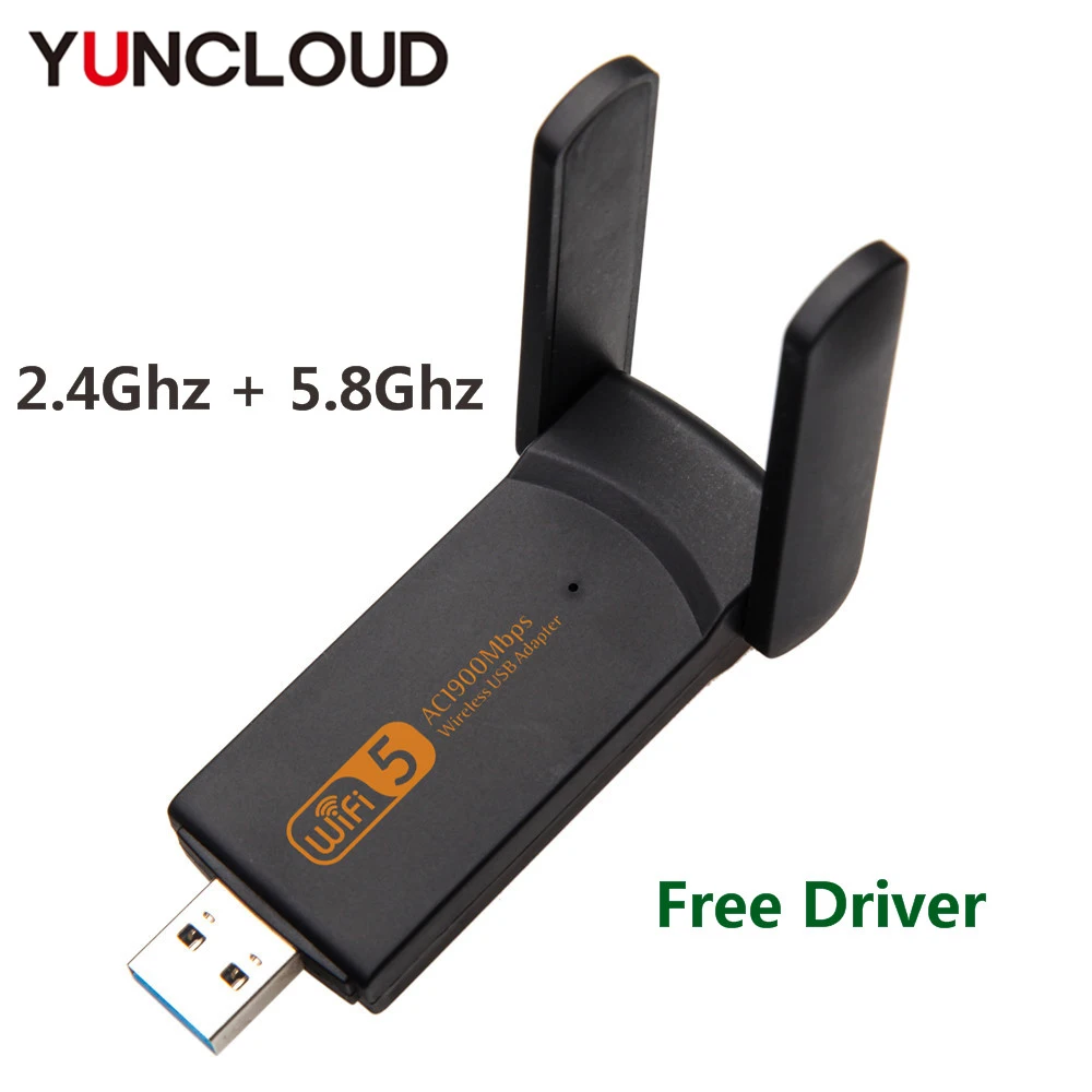 

YUNCLOUD 1900Mbps Dual Band USB Wifi Adapter Wi-fi USB Dongle AC Network Card USB Wifi Antenna 802.11ac/b/g/n 2.4Ghz + 5.8Ghz