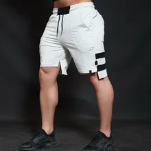 Летние модные мужские спортивные шорты, брюки, хлопковые спортивные брюки, шорты для фитнеса, повседневные спортивные шорты