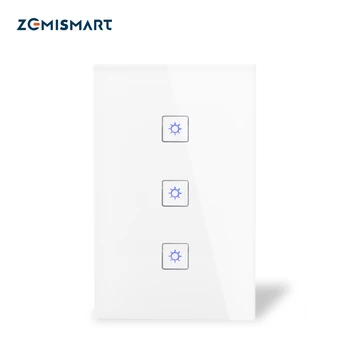 

Zemismart US AU WiFi Switch For Light Alexa Google Home TUYA Smart Life APP Control Three Gangs Light Switch SAA