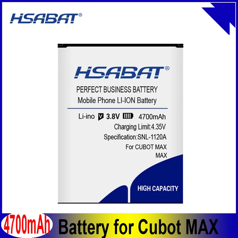 Аккумулятор HSABAT MAX 4700mAh для аккумуляторов CUBOT MAX