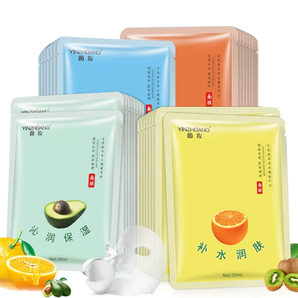 

1PCS Skin Care Mask Fruit Extracts Face Mask Anti Acne Aging Oil Control Moisturizing Whitening Anti Aging Sheet Facial Mask