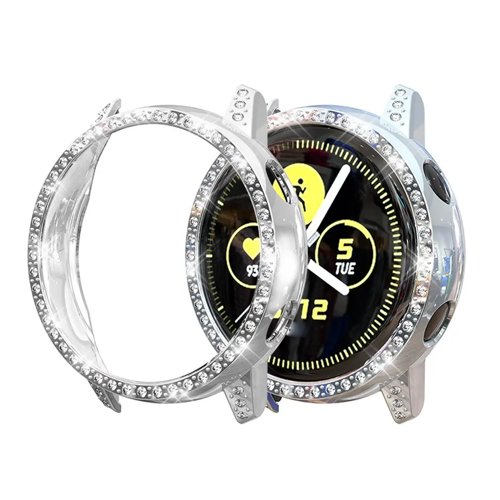 Для Galaxy Watch Active Smart Watch инкрустированный бриллиантами Чехол ударопрочный износостойкий защитный чехол для экрана часов
