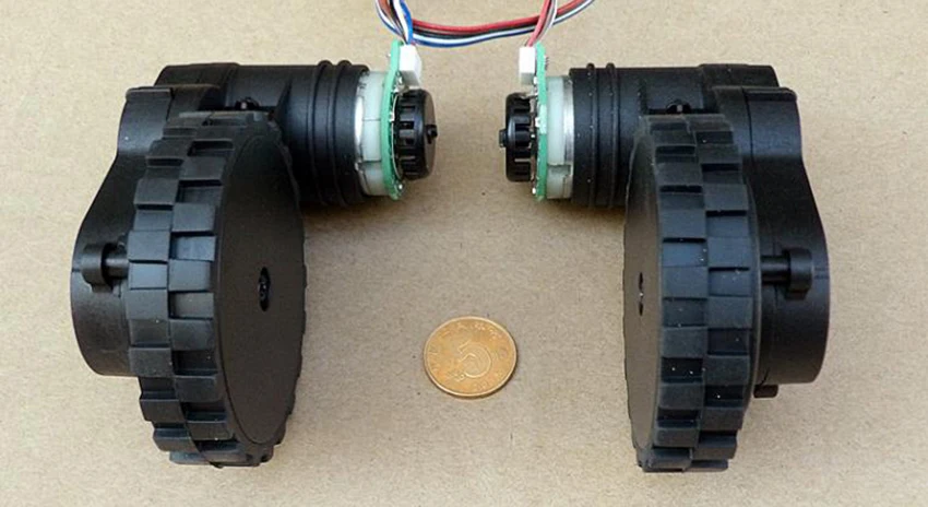 1 пара мотор-редуктор для подметания робота DC 12 В 100мА пластиковая коробка передач кодовая скорость DC мотор-редуктор колеса, левый и правый, соотношение 1: 63