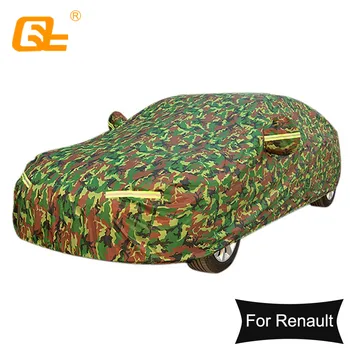 

Winter plus cotton Car Covers Outdoor Waterproof Sun Rain Snow Protection UV Car Umbrella for Renault Clio Captur Kadjar Silver