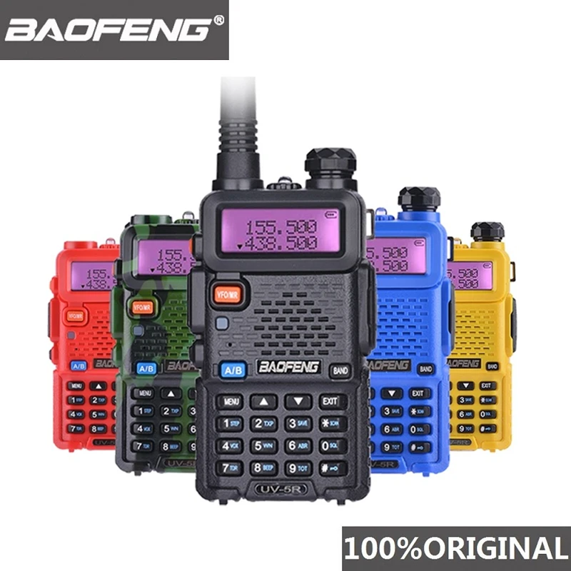 Baofeng UV-5R портативная рация Двухдиапазонная профессиональная 5 Вт UV 5R Ham двухстороннее радио UV5R портативная охотничья радиостанция КВ трансивер