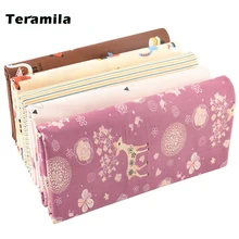 Teramila animal tarja japonês impresso pano para costura colcha vestido de algodão tecidos dos desenhos animados bordado diy retalhos por metro