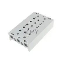 Прямоугольник алюминиевый блок коллектор Соленоидный клапан база 5 станций