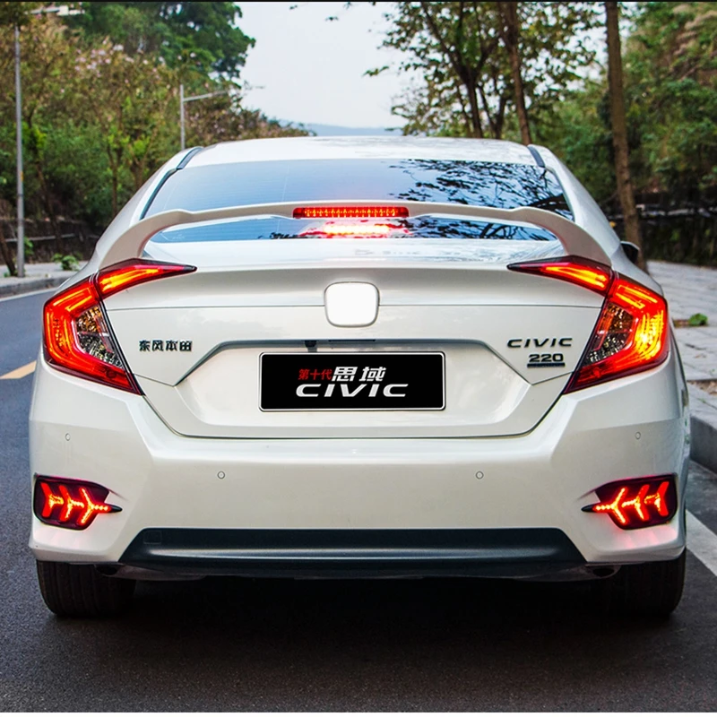 

For Honda Civic Spoiler High Quality ABS Material Car Rear Wing Primer Color Rear Spoiler For Honda Civic Spoiler 2016-2017