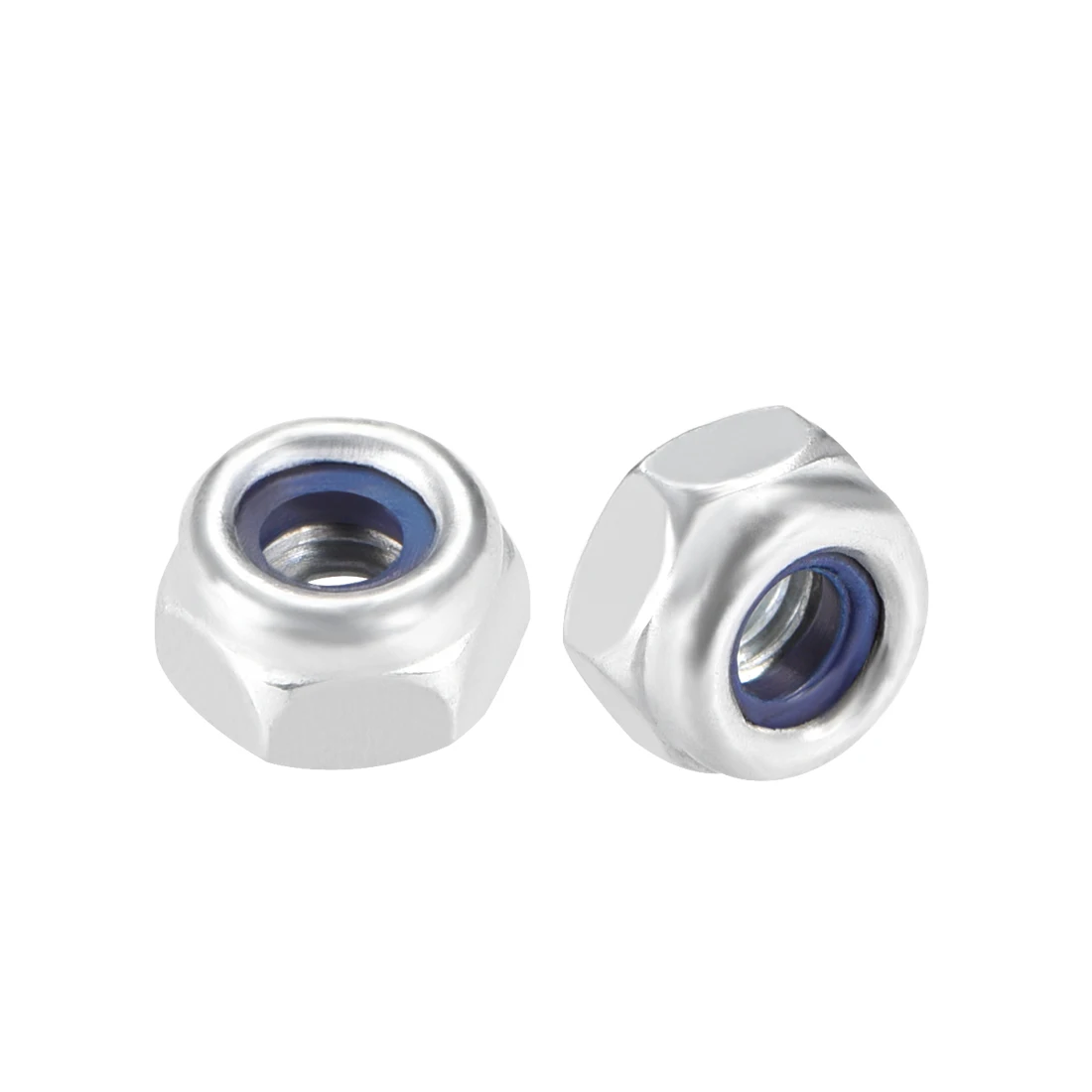 

uxcell Nylon Insert Hex Lock Nuts, Carbon Steel Black Zinc Plated, 50 Pcs 50pcs M4x0.7 Silver
