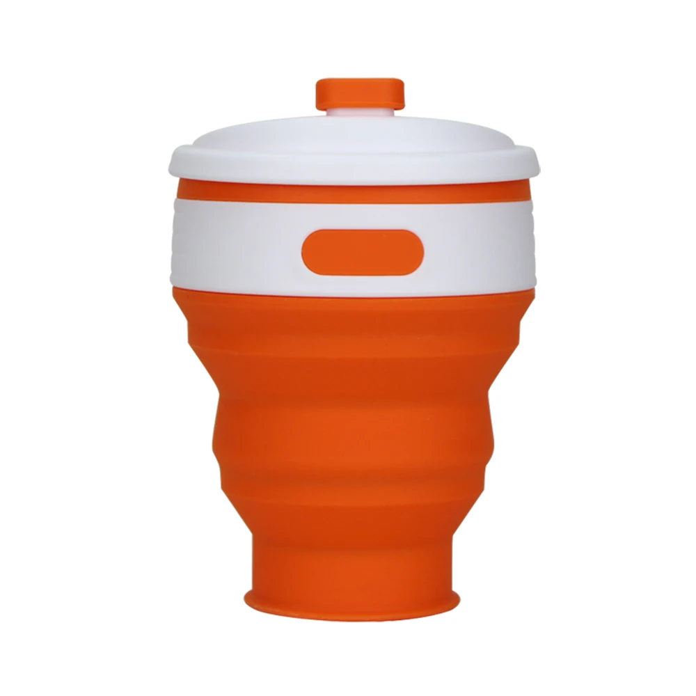 The Silicone Folding Coffee Cups Food Grade BPA FREE For Outdoors Portable Collapsible Water Cup 4