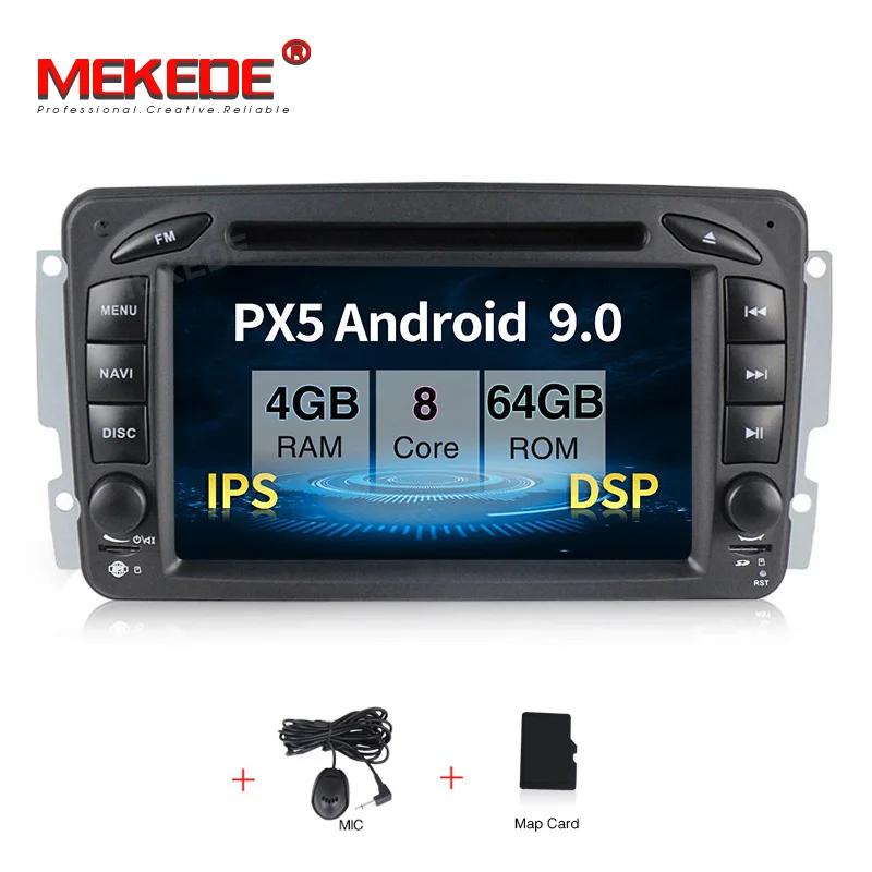 MEKEDE Android 9,0 2din автомобильный dvd-плеер для Mercedes Benz W209 W203 W168 M ML W463 Viano W639 Vito Vaneo gps BT Радио ips DSP - Цвет: 8core 64G