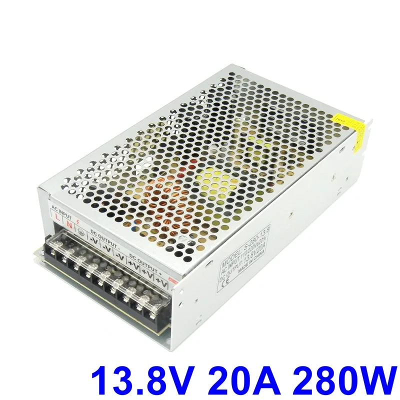 Regulou a Fonte de Alimentação de Comutação Acesso do Intercomunicador da Segurança ac para dc para Monitorar o Sistema de Controle 110 220 13.8 v 20a 280 w