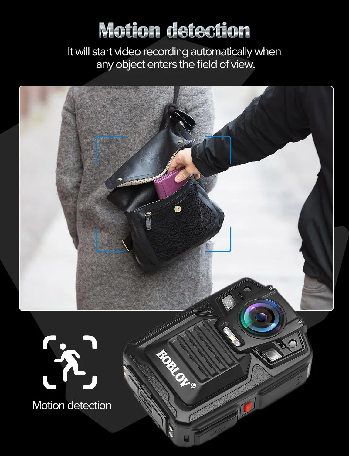  Boblov HD66 Body Worn Camera 32GB Camcorder DVR IR Security Pocket 140 Degree Night Vision+ Extra L