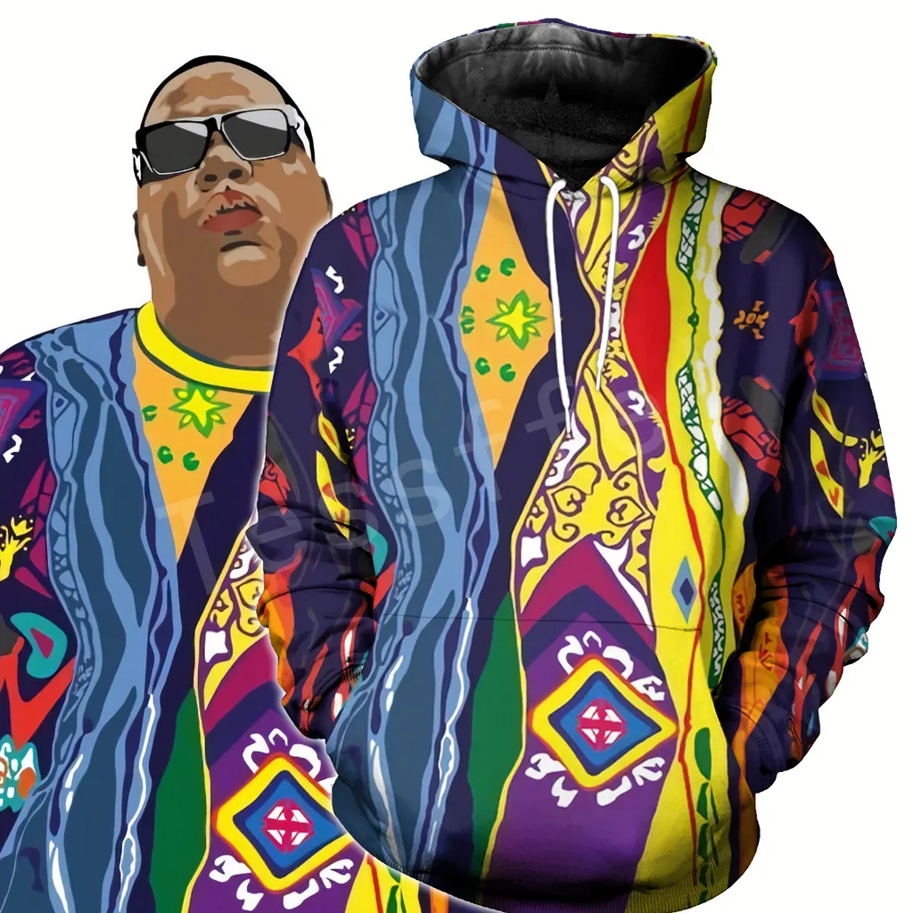 Тетрафел Легенда рэпера известный B.I.G. Biggie хип хоп новая мода 3DPrint на молнии