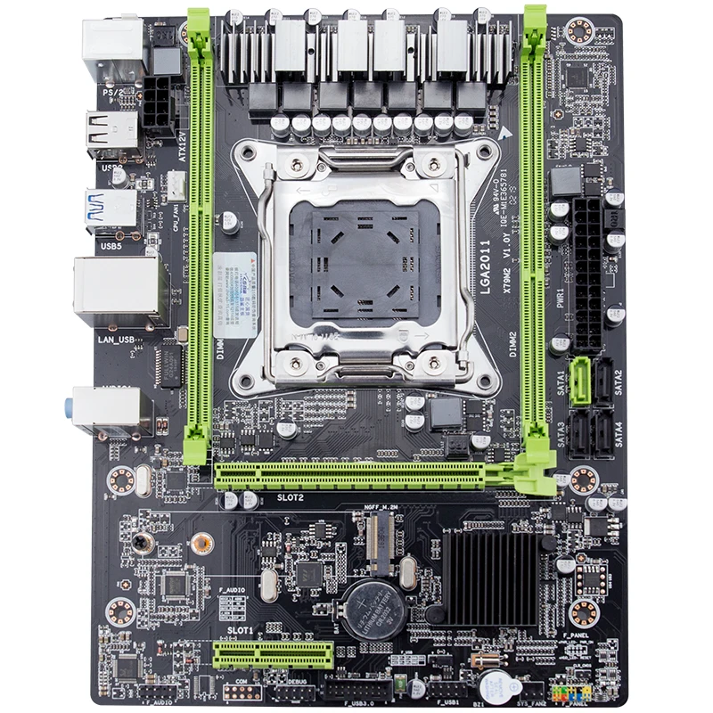 JINGSHA X79M2 3 0 M-ATX X79 USB SATA PCI-E SSD M.2 32G двойные каналы поддержка регистровая и ecc-память