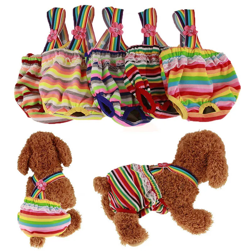 

Pet Underwear Dog Clothes Cotton Tighten Strap Briefs Diaper Physiological Pants Puppy Dogs Supplies E2S