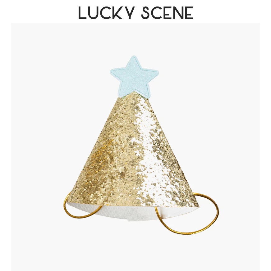 Twinkle Little Star Glitter Birthday Party Hats Fabric Kids Pets Adults Party Accessories Multicolor S00188 party hat