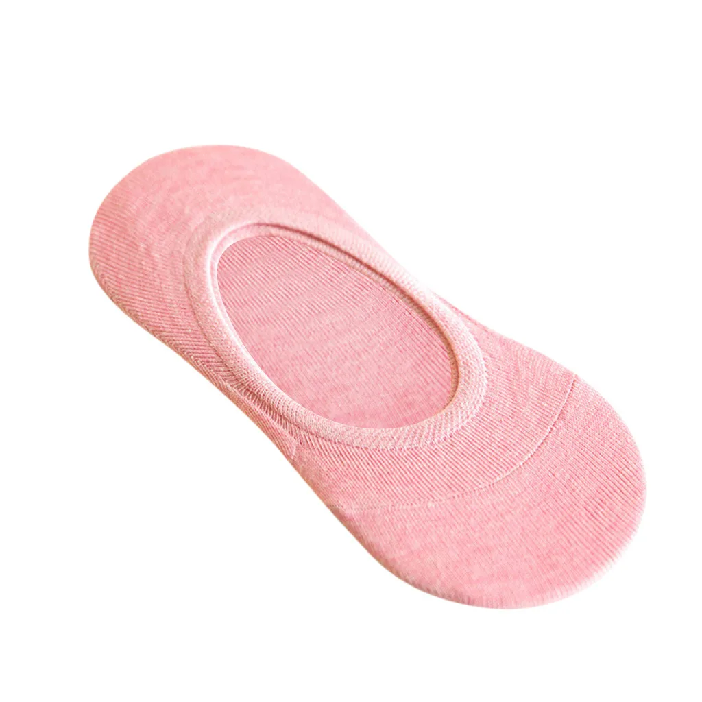 Pink Invisible Socks Summer Women's Trainer Sport Cushion Liner Casual Invisible Solid Low Cut Boat Socks Shippers Feminino Sokken - Цвет: Pink