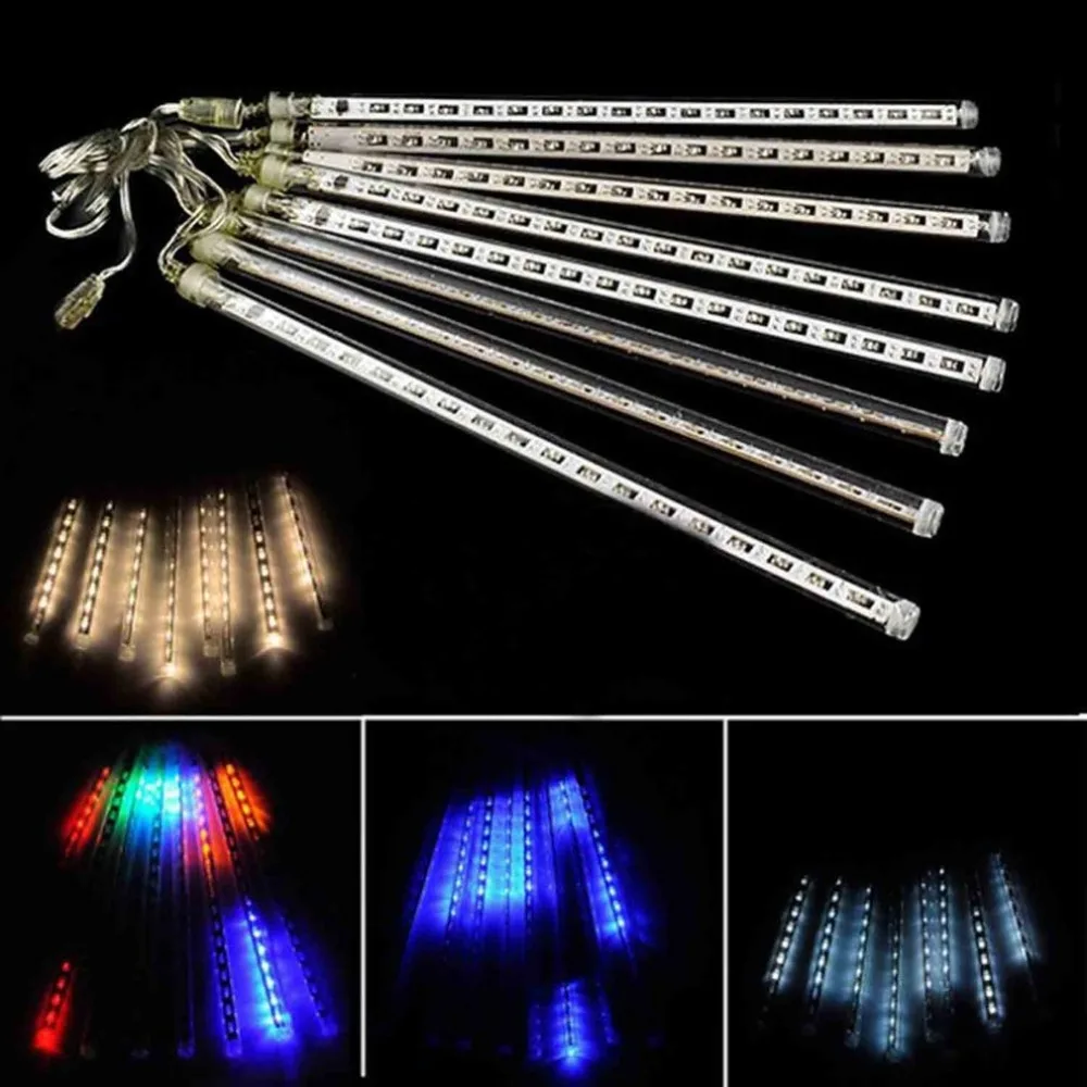 

50CM Meteor Shower Rain Tubes String Light LED Falling Lamp Christmas Tree Lights Wedding Decorative Light Garden Lamp