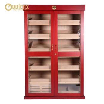 

VOLENX Cigar Cabinet with Metal Digital Hygrometer and Humidifier for Club Home Display Luxury Humidor Cabinet for Business