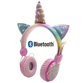 

Cute Unicorns Bluetooth 5.0 kids Headphone Music Stereo Earphone for Computer Mobile Phone Gaming Headset Girls Daughters Gift