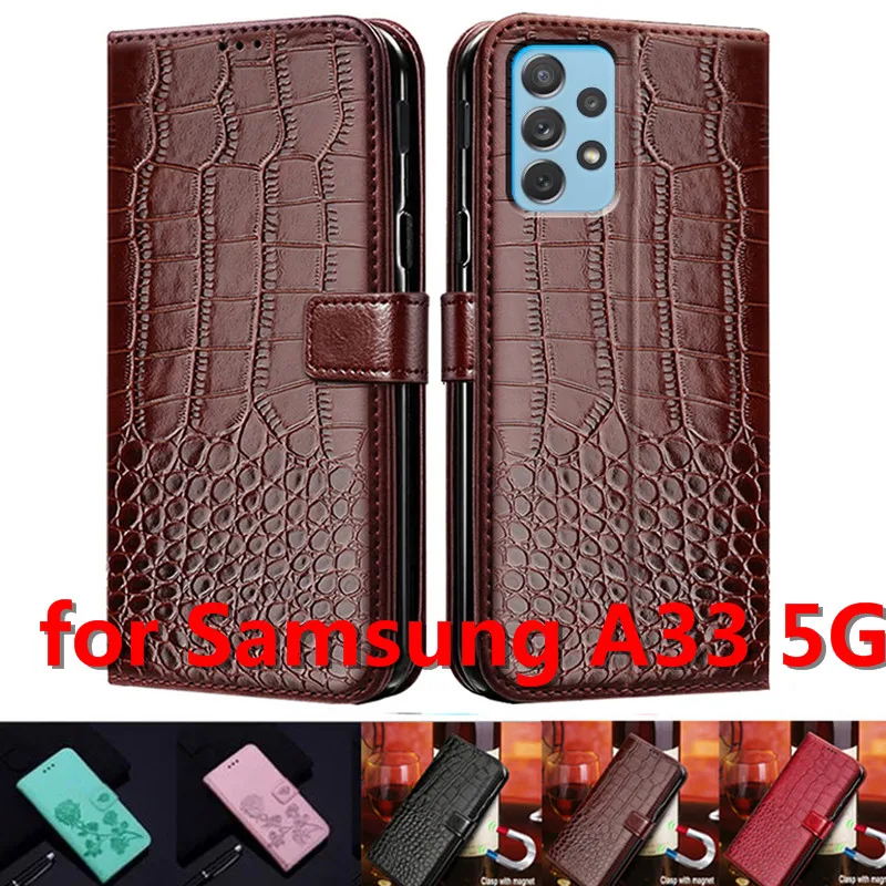 Luxury Retro Flip PU Leather Case for Samsung Galaxy A33 5G