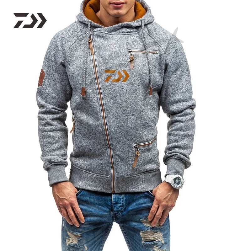 Daiwa Fishing Jacke, Мужская зимняя толстовка, теплая толстовка с капюшоном, пальто, куртка, верхняя одежда, свитер, топы, мужская спортивная одежда для рыбалки