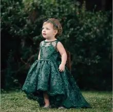 

Puffy Tulle Lace Flower Girl Dress for Wedding Sheer Neck Girls Pageant Gown Birthday Party Dress Photography