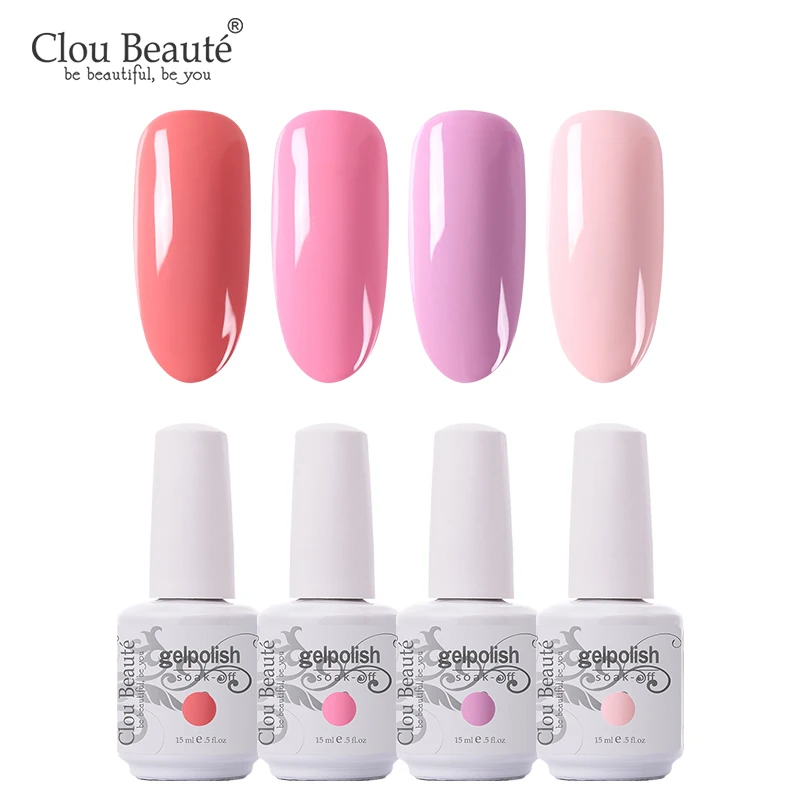 Гель лак для ногтей Clou Beaute 4 шт./лот 15 мл|Гель ногтей| |