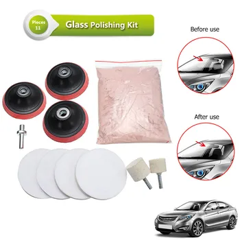 

8 OZ Cerium Oxide Polishing Powder And Felt Polishing Wheel Pad Drill Adapter For Watch Car Glass Scratch Cleaning Polishing Kit