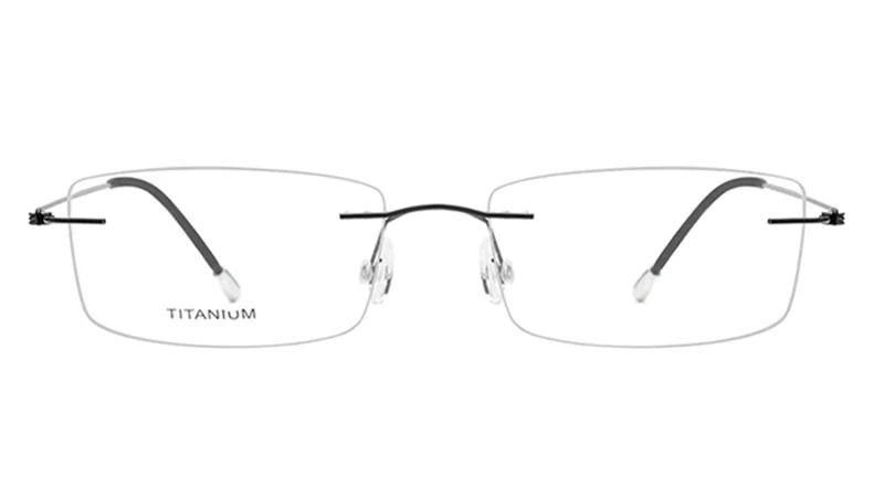Black Чистый Титан без оправы оптические очки для близоруких, EyewearMen Для женщин бескаркасные очки по рецепту рамки - Цвет оправы: Black