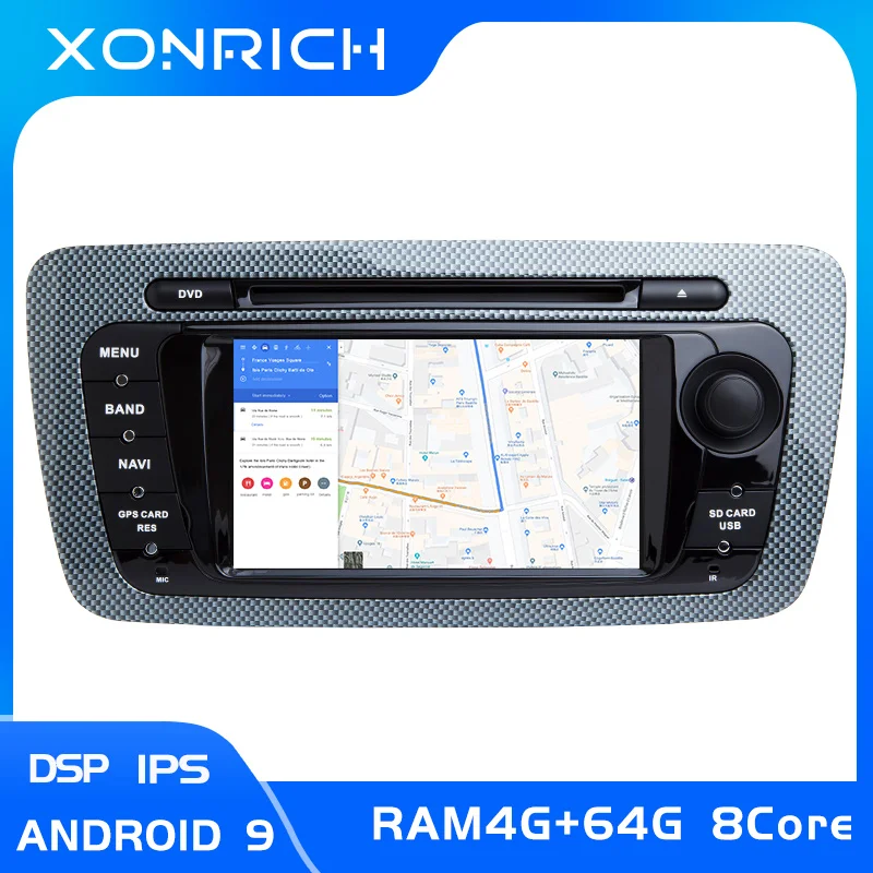 Ips DSP 8Core 2 Din Android 9 автомобильный радиоприемник для сиденья Ibiza 6J MK4 SportCoupe Ecomotive Cupra 2009-2013 мультимедиа навигатор с GPS, DVD