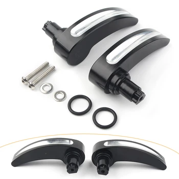 

Motorcycle Edge Cut Race Saddlebag Lid Lifter For Harley Touring Road King FLT 2014 2015 2016 2017 2018 Black CNC Aluminum