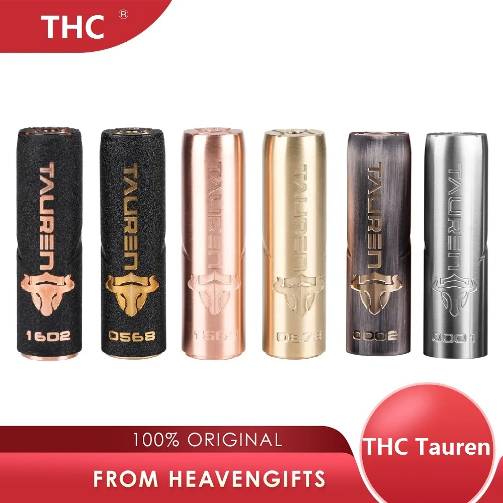 Kaufen Original THC Tauren Mech Mod w Innovative 360 Volle Kontaktieren Taste Einzigartige Luxus Malerei Finish Mod Tauren VS elite Mech MOD