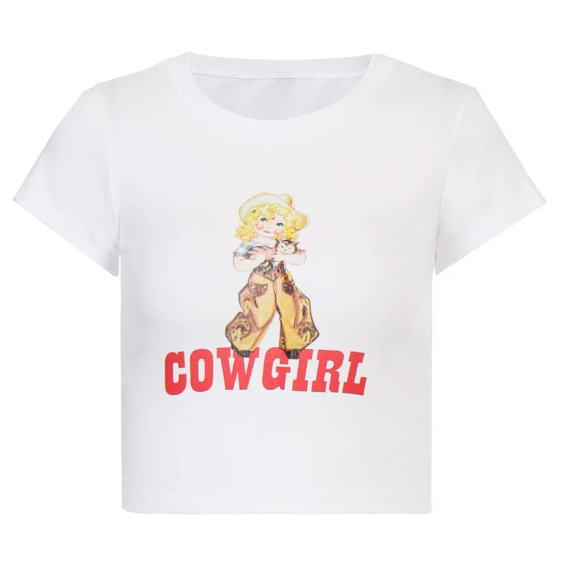 Spring and Summer New Style WOMEN'S Dress Cartoon Printed Short Sleeve BM-Style T-shirt Women's t shirt -LJ