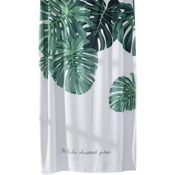 

Tropical Rainforest Style Banana Leaf Window Curtain Hook Drape Curtain Digital Printed Blackout Curtains