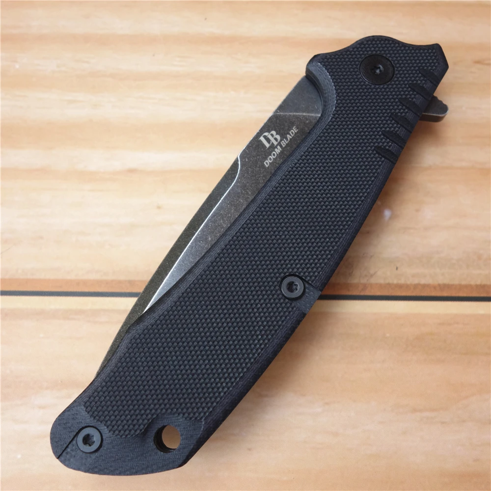 8 &quotFH11 60 61HRC Ножи карманные складные ножи D2 лезвие с шарикоподшипником рукоятка G10