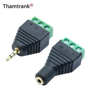 

10pcs CCTV 3 Poles AV Balun Adapter 3 Pole 2.5mm Male / Female to 3 Pin AV Screw Terminal Connector for CCTV Camera Wholesales