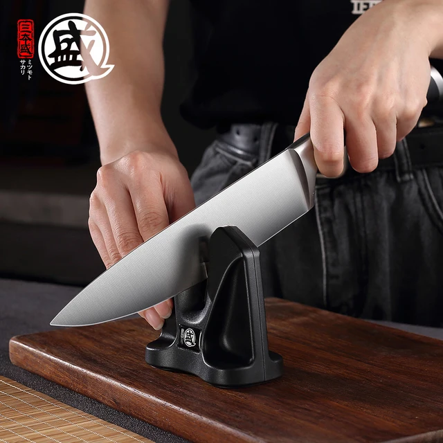 MITSUMOTO SAKARI Vshaped Knife Sharpener with Alloy and ABS Easy And